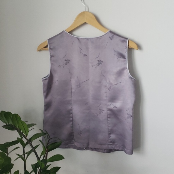 Handmade Asian Satin Lilac Top - Picture 5 of 6